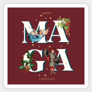 Donald Trump MAGA Christmas Magnet